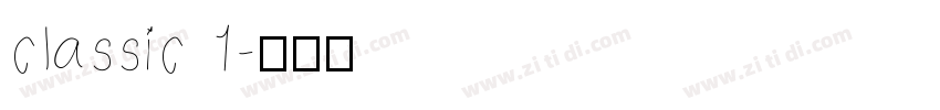 classic 1字体转换